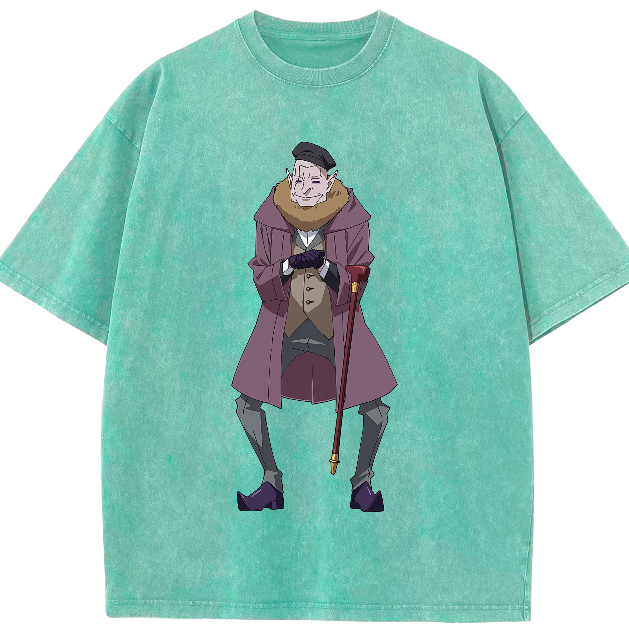 （画像用） 転スラ Regarding Reincarnated to Slime 綿100% ヴィンテージ風 半袖Tシャツ（フロントプリント）
